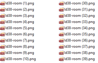 Screenshots renamed via Windows Explorer to be sequential